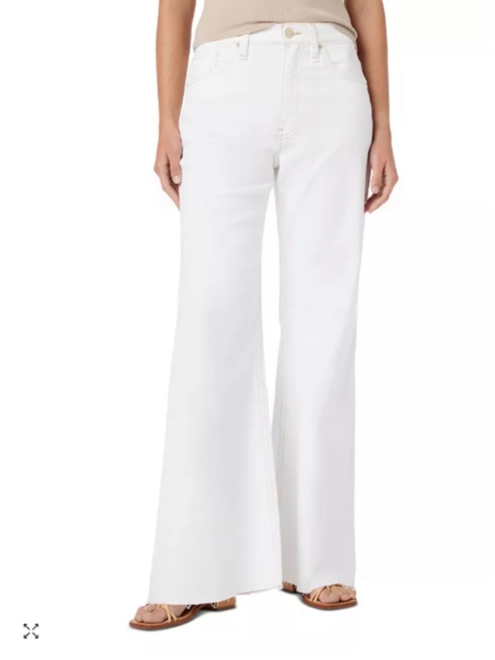 Hudson Jodie Flared Leg Raw Hem High Rise Pants